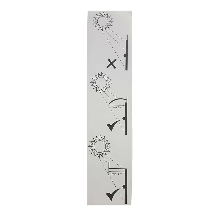 PVC ulazna vrata KF03 - D x Š x V: 70 x 1.000 x 2.100 mm, Smeđe boje, DIN graničnik: Lijevo - Skica