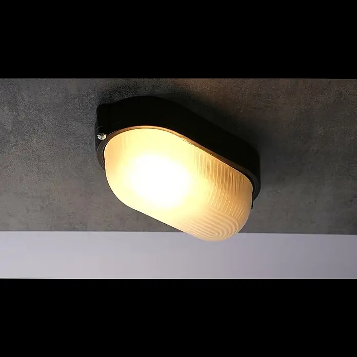 Ritter Leuchten Ovalleuchte - 95 x 210 x 110 mm, Schwarz