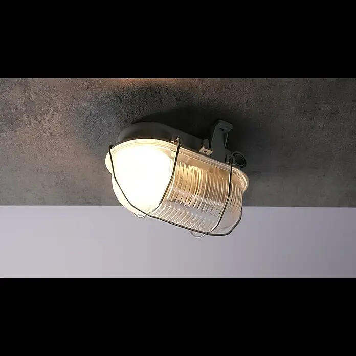 Ritter Leuchten Iso-Ovalleuchte - IP44, Grau