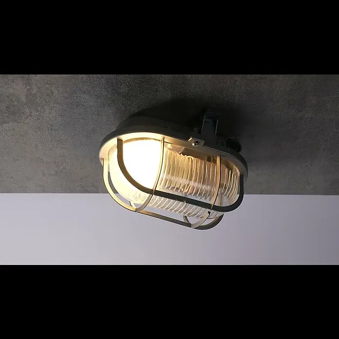 Ritter Leuchten Iso-Ovalleuchte - IP44, Silber, 175 x 105 x 125 mm