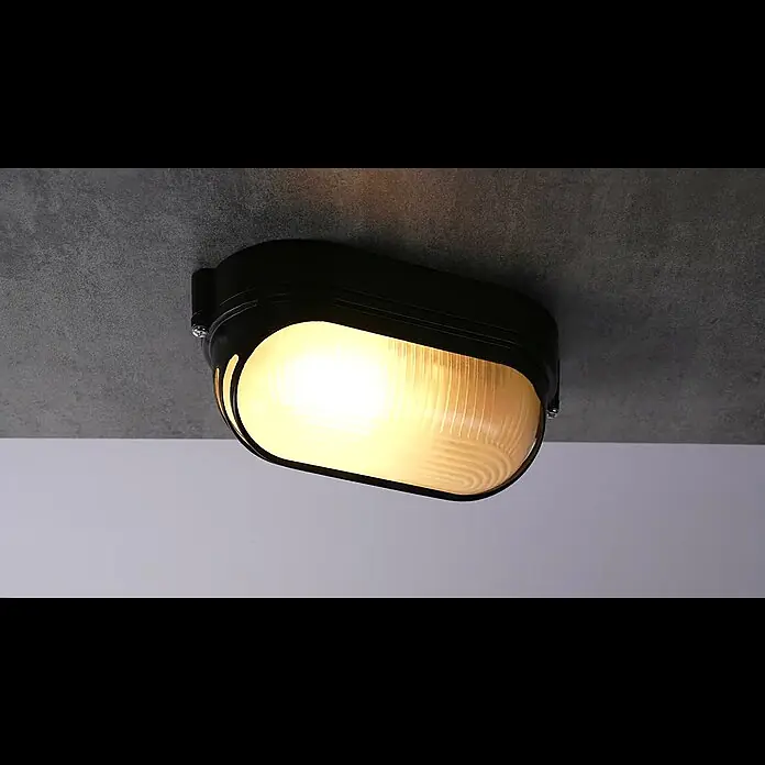 Ritter Leuchten Ovalleuchte - IP44, 100 x 210 x 110 mm, Schwarz