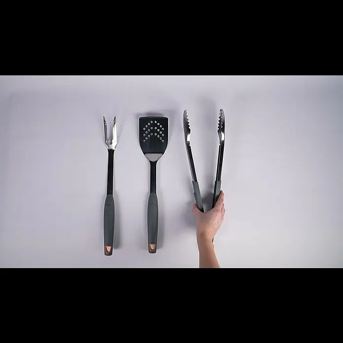 Kingstone Utensilios para barbacoa - 3 piezas