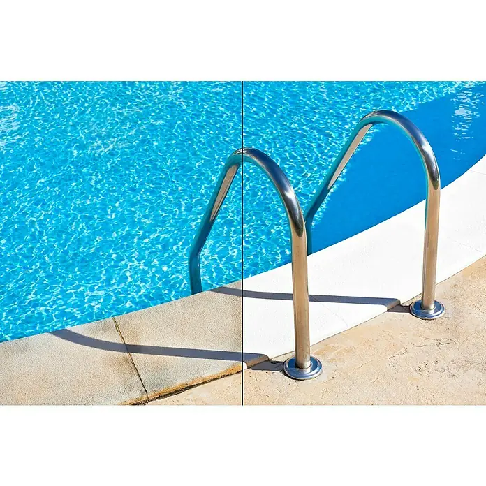 Montó Bricolovers Pintura para piscinas Renovador de bordes - Blanco hueso, 4 l, Mate sedoso - Producto en uso