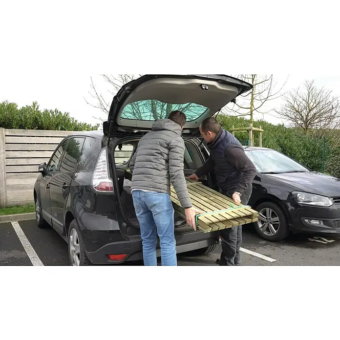 Sichtschutzelement Isya - 180 x 176 mm, Gerade, Grün - Anwendungsbeispiel