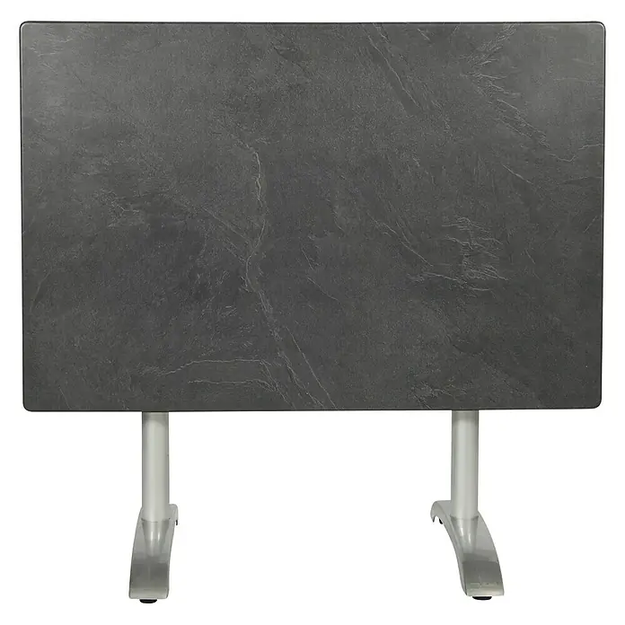 Acamp Gartentisch Acaplan - L x B: 120 x 80 cm, Anthrazit/Schiefer, Aluminium/HPL, Klappbar - Vorderansicht