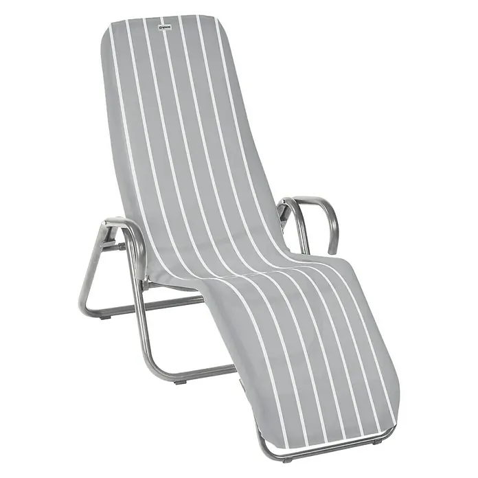 Acamp Komfortliege Calypso - L x B x H: 137 x 75 x 107 cm, Stahl, Denver - Diagonale Ansicht