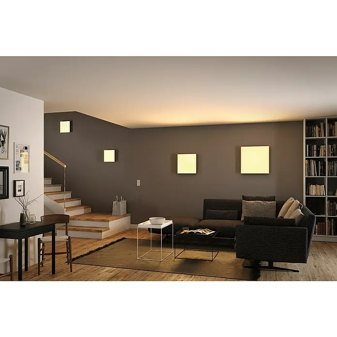 Paulmann LED-Panel - 16 W, L x B x H: 29,5 x 29,5 x 6,4 cm, Weiß, Warmweiß - Anwendungsbeispiel