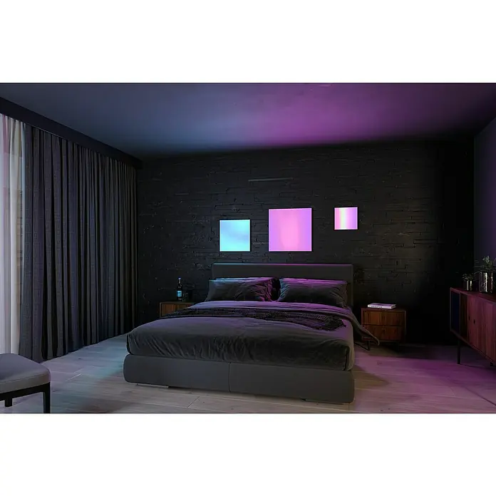 Paulmann LED-Panel - 16 W, L x B x H: 29,5 x 29,5 x 6,4 cm, Schwarz, Warmweiß - Anwendungsbeispiel