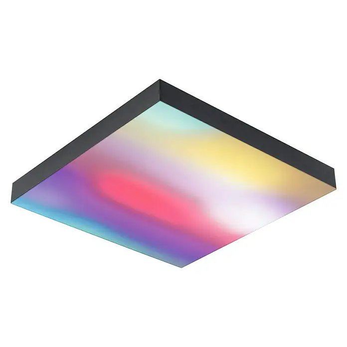 Paulmann LED-Panel - 16 W, L x B x H: 29,5 x 29,5 x 6,4 cm, Schwarz, Warmweiß - Diagonale Ansicht