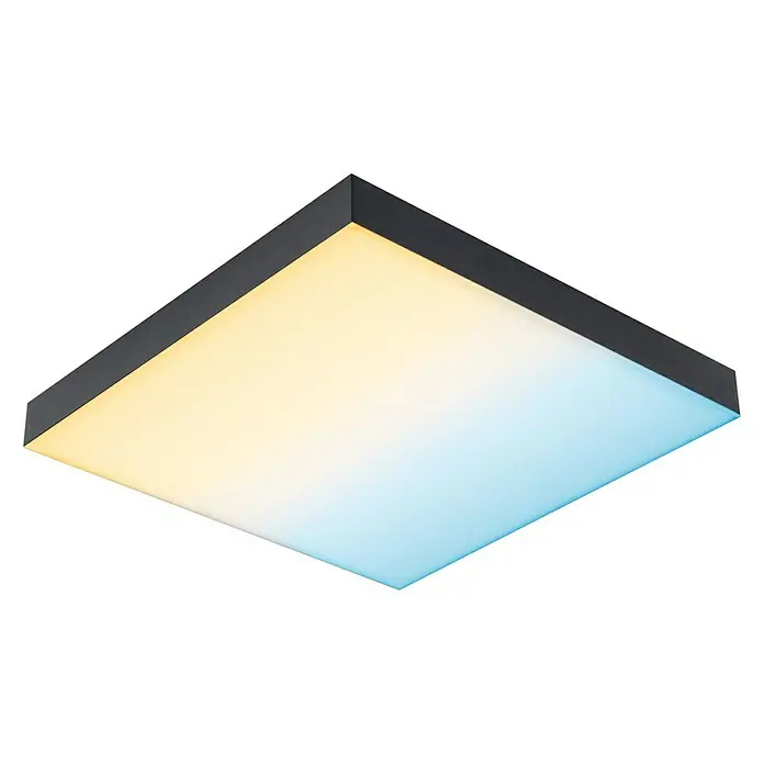 Paulmann LED-Panel - 16 W, L x B x H: 29,5 x 29,5 x 6,4 cm, Schwarz, Warmweiß - Diagonale Ansicht