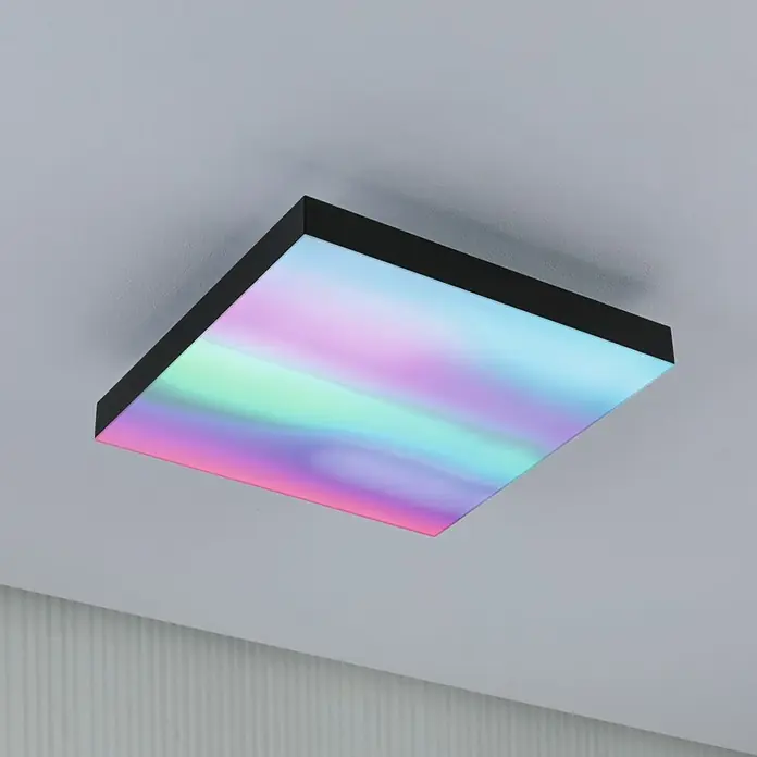 Paulmann LED-Panel - 16 W, L x B x H: 29,5 x 29,5 x 6,4 cm, Schwarz, Warmweiß - Stimmungsaufnahme