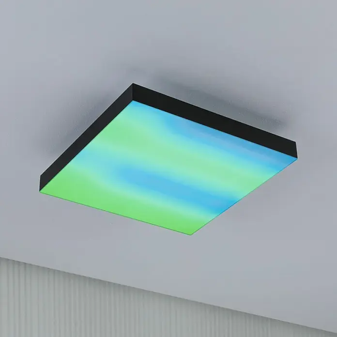 Paulmann LED-Panel - 16 W, L x B x H: 29,5 x 29,5 x 6,4 cm, Schwarz, Warmweiß - Stimmungsaufnahme