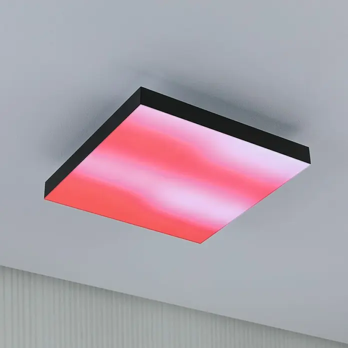 Paulmann LED-Panel - 16 W, L x B x H: 29,5 x 29,5 x 6,4 cm, Schwarz, Warmweiß - Stimmungsaufnahme