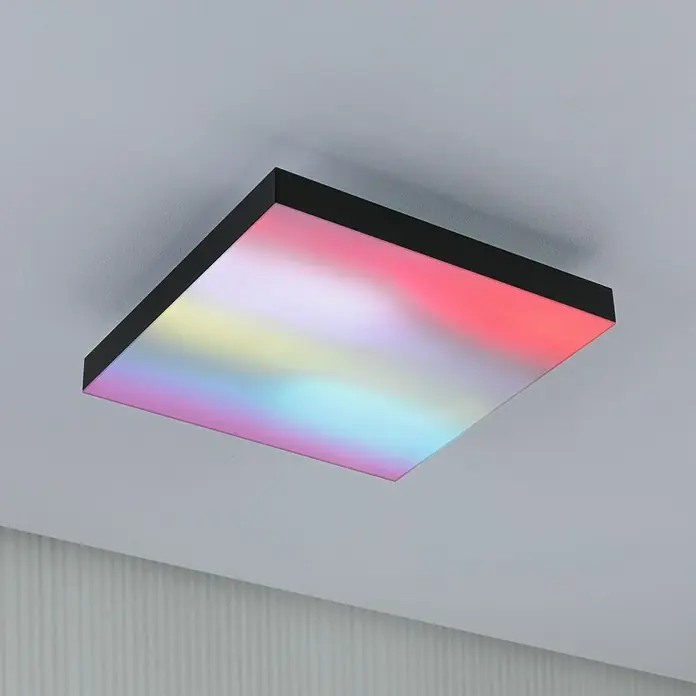 Paulmann LED-Panel - 16 W, L x B x H: 29,5 x 29,5 x 6,4 cm, Schwarz, Warmweiß - Stimmungsaufnahme