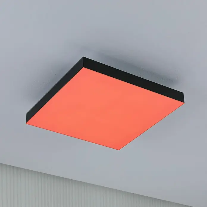 Paulmann LED-Panel - 16 W, L x B x H: 29,5 x 29,5 x 6,4 cm, Schwarz, Warmweiß - Stimmungsaufnahme