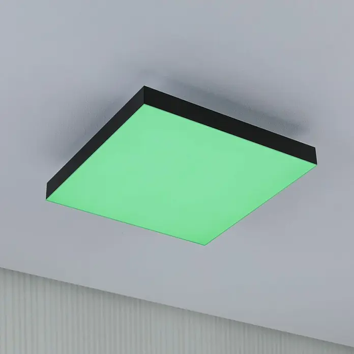 Paulmann LED-Panel - 16 W, L x B x H: 29,5 x 29,5 x 6,4 cm, Schwarz, Warmweiß - Stimmungsaufnahme