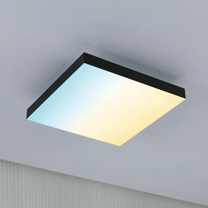 Paulmann LED-Panel - 16 W, L x B x H: 29,5 x 29,5 x 6,4 cm, Schwarz, Warmweiß - Stimmungsaufnahme