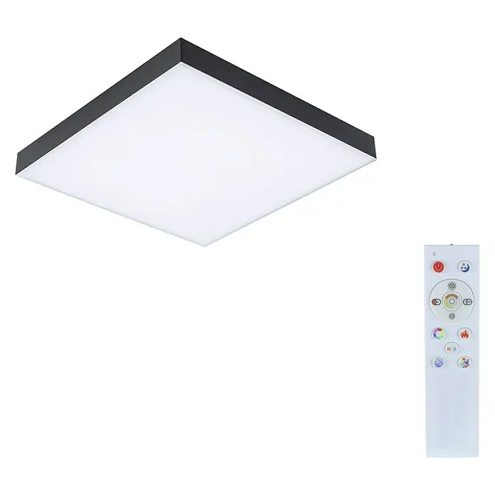 Paulmann LED-Panel - 16 W, L x B x H: 29,5 x 29,5 x 6,4 cm, Schwarz, Warmweiß - Diagonale Ansicht