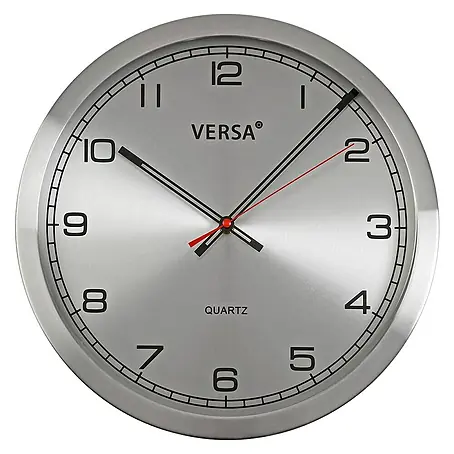 Reloj de pared redondo Aluminio