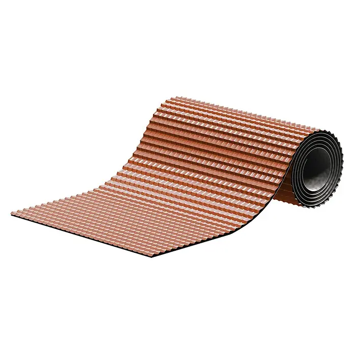 Sarei Wand- & Kaminanschlussband Alu-Flex - 5 m x 30 cm, Ziegelrot - Diagonale Ansicht