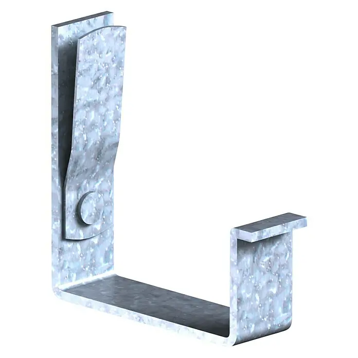 Sarei Kastenrinnenhalter Spezial - Nennweite: 70 mm, Natur, Stahl - Diagonale Ansicht