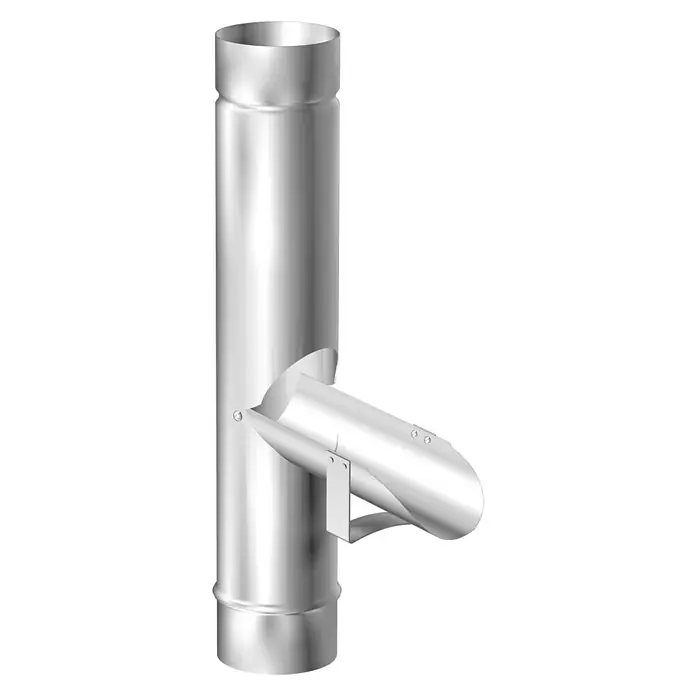 Sarei Regenwasserklappe - Nennweite: 100 mm, Aluminium, Verzinkt - Diagonale Ansicht