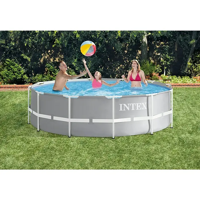 Intex Set bazen s priborom Frame Pool - Ø x V: 366 x 99 cm, 8.592 l - Proizvod u upotrebi