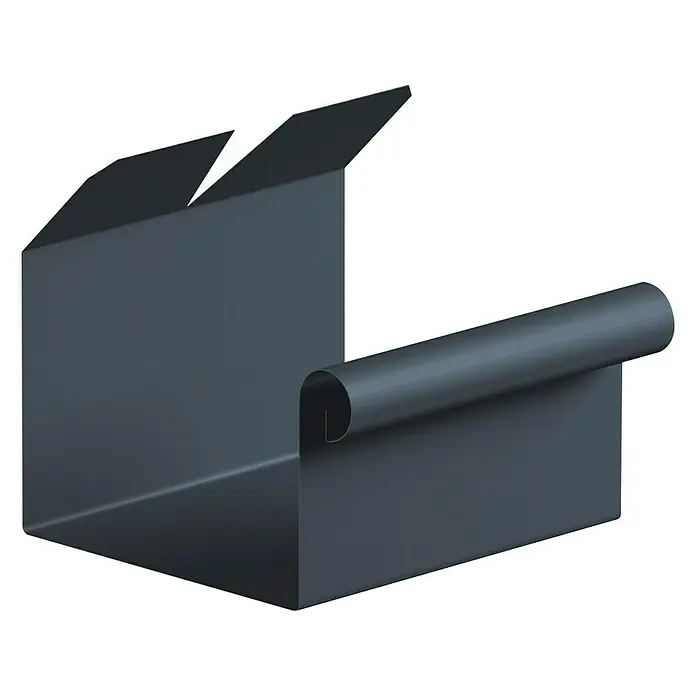 Sarei Kastenrinnenverbinder - Nennweite: 70 mm, Aluminium, Anthrazit - Diagonale Ansicht