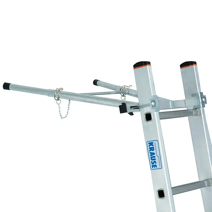 Krause Soporte distanciador - Apto para: Corte transversal del larguero para escaleras de 64 x 25 mm a 97 x 25 mm, Aluminio - Primer plano