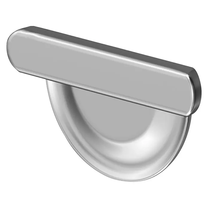 Sarei Rinnenendstück - Nennweite: 100 mm, Ausführung: Rechts, Zink, Halbrund - Diagonale Ansicht