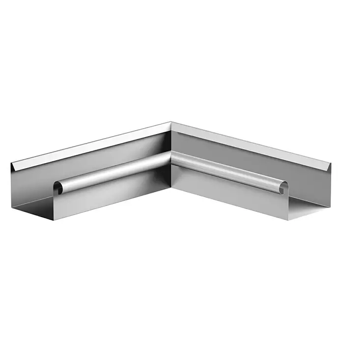 Sarei Kastenrinnenwinkel - Nennweite: 70 mm, Ausführung: Innenecke, Aluminium - Diagonale Ansicht