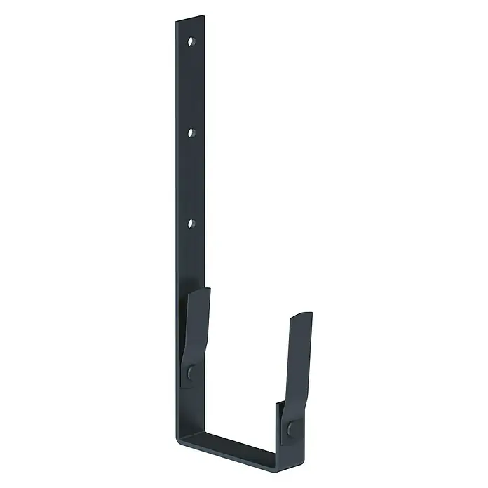 Sarei Kastenrinnenhalter - Nennweite: 70 mm, Anthrazit, Stahl - Diagonale Ansicht