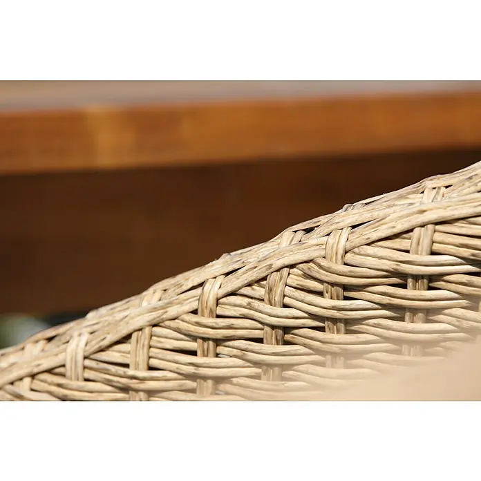 Acamp Gartenmöbel-Set Atacama - 5 -tlg., Akazienholz/Aluminium/Polyrattan/Polyester, Teak-färbig/Beige/Braun - Detailaufnahme