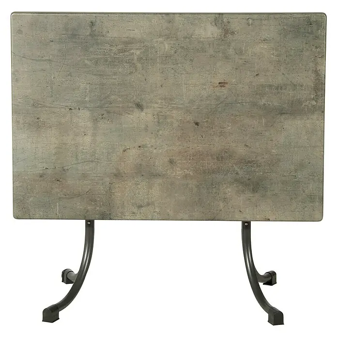 Acamp Gartentisch Boulevard - L x B: 120 x 80 cm, Anthrazit/Cemento, Stahlrohr/Topalit, Klappbar - Vorderansicht