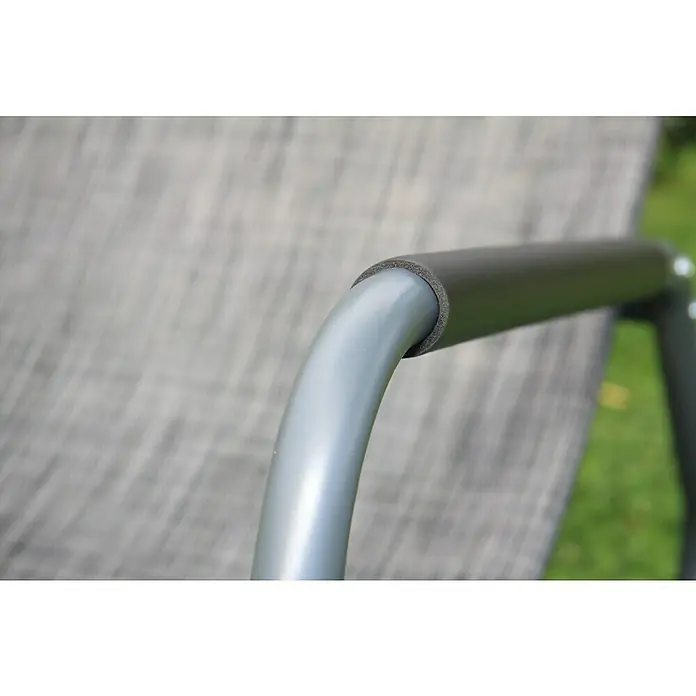 Acamp Garten-Schaukelliege Rockstar - L x B x H: 143 x 57 x 81 cm, Acatex-Gewebe/Stahlrohr, Anthrazit/Smoke - Detailaufnahme