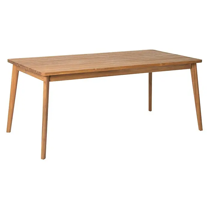 Acamp Gartenmöbel-Set Atacama - 5 -tlg., Akazienholz/Aluminium/Polyrattan/Polyester, Teak-färbig/Beige/Braun - Diagonale Ansicht