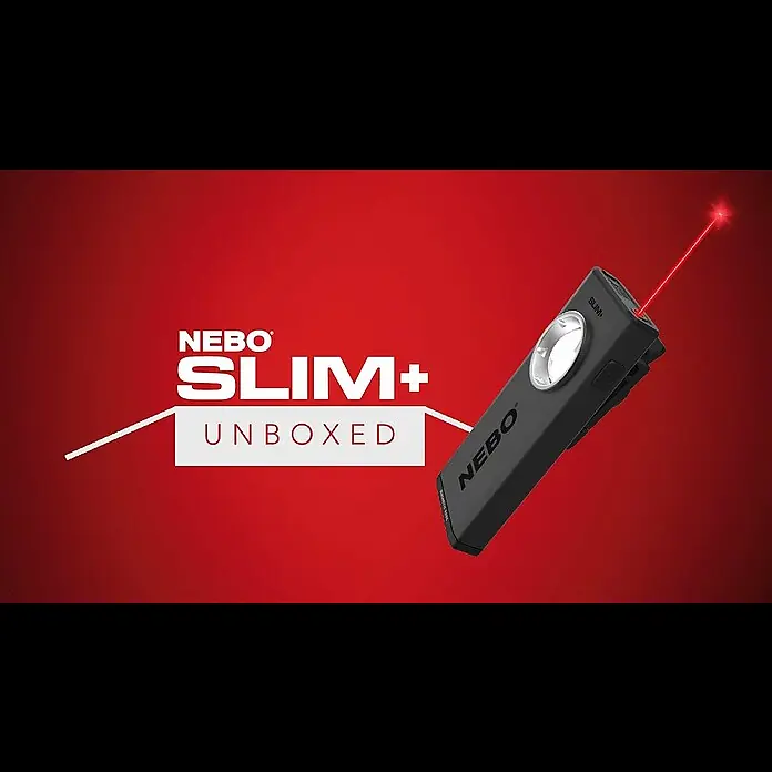 Nebo Tools Linterna LED Recargable y con láser - 700 lm, Aluminio - Unboxed: Slim