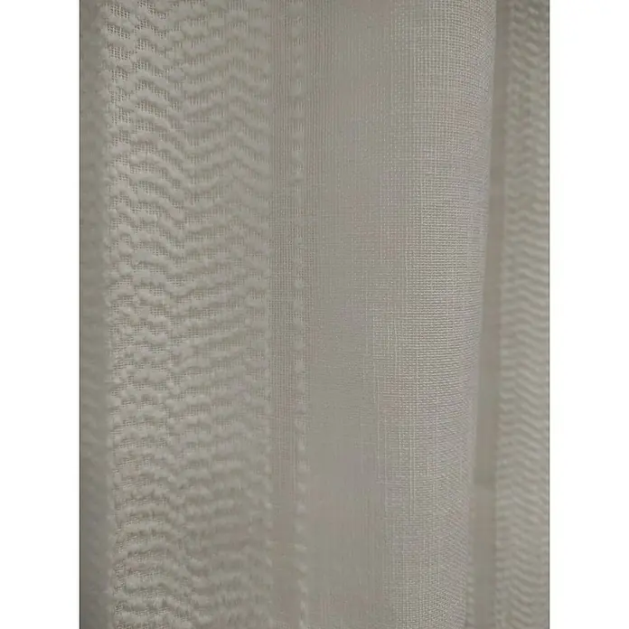 Visillo para ventana Candy - An x Al: 140 x 260 cm, 100% poliéster, Gris/Blanco - Primer plano