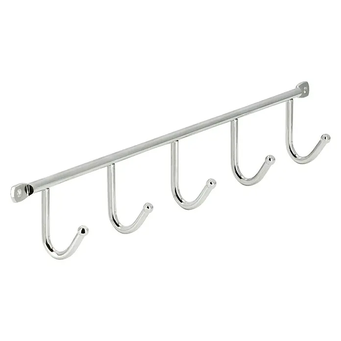 Siro Hakenleiste 2081 - 3,2 x 5,3 cm, Anzahl Haken: 5 Stk., Verchromt - Vorderansicht