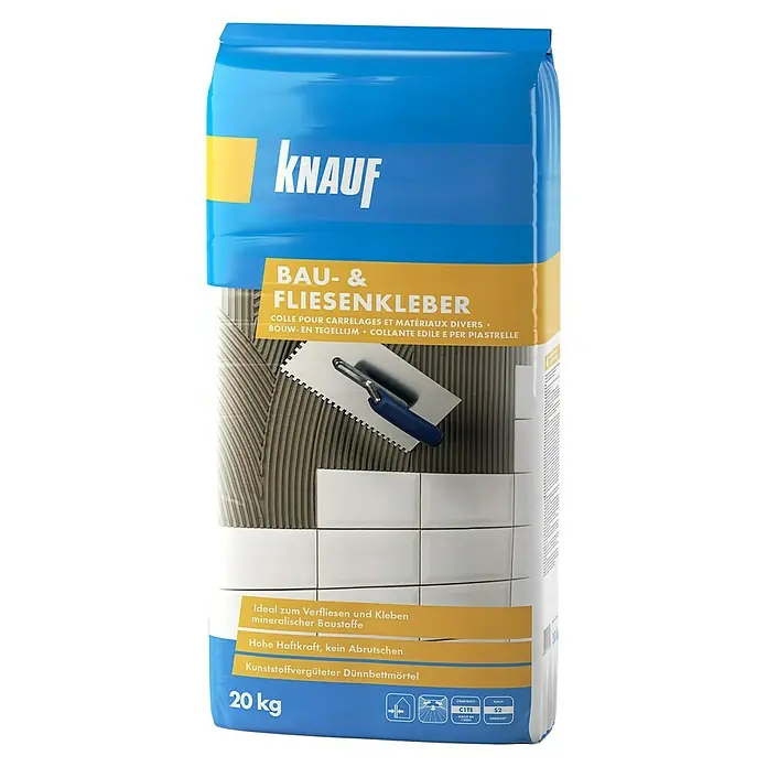 Knauf Bau- & Fliesenkleber - 20 kg - Vorderansicht