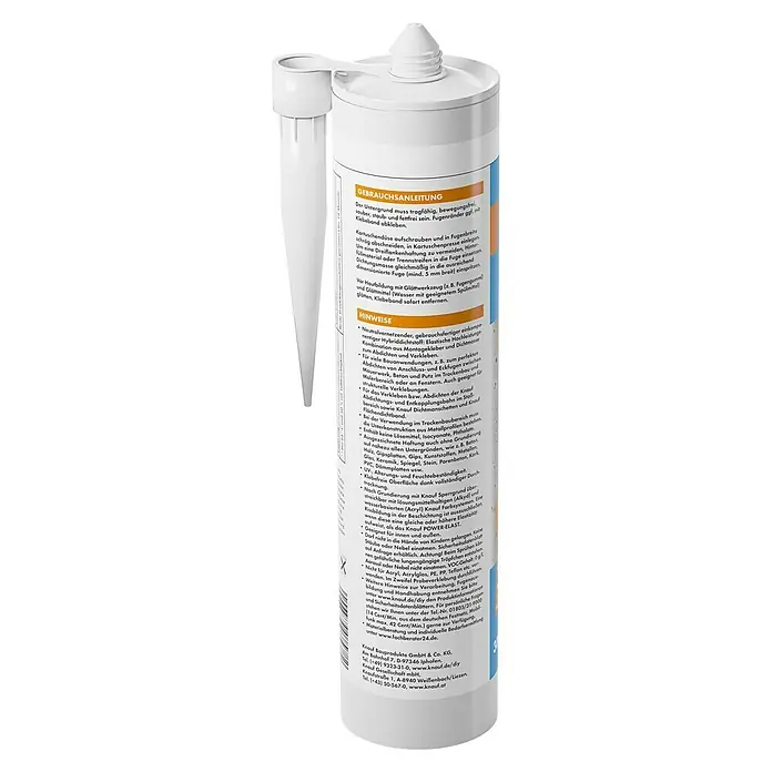 Knauf Dichtstoff Power-Elast - 300 ml, Hybrid-Polymer - Rückansicht