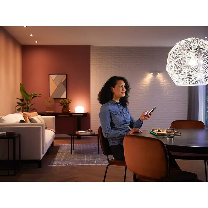 Philips Hue LED-Leuchtmittel White - E27, 9,5 W, 1.055 lm, Dimmbar, 1 Stk. - Stimmungsaufnahme