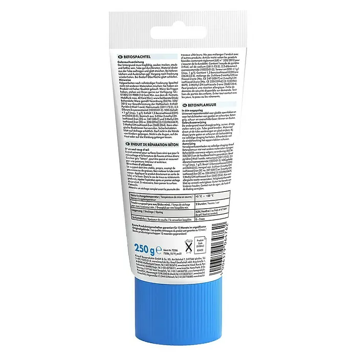 Knauf Betonspachtel - 250 g - Rückansicht