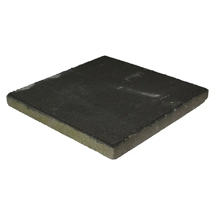 Betontegel - 50 x 50 x 4,8 cm, Zwart, Beton - Diagonaal zicht