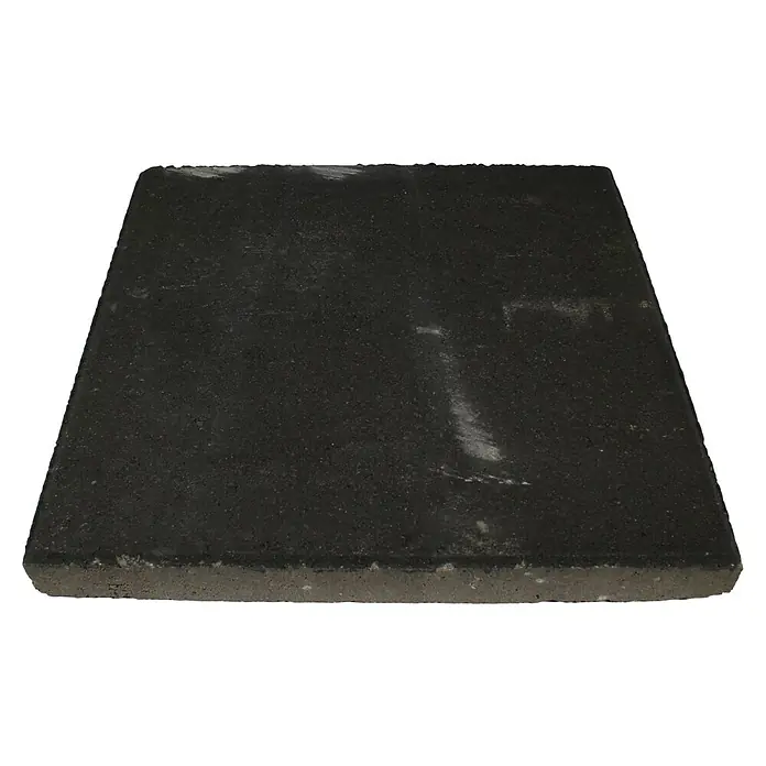 Betontegel - 50 x 50 x 4,8 cm, Zwart, Beton - Diagonaal zicht
