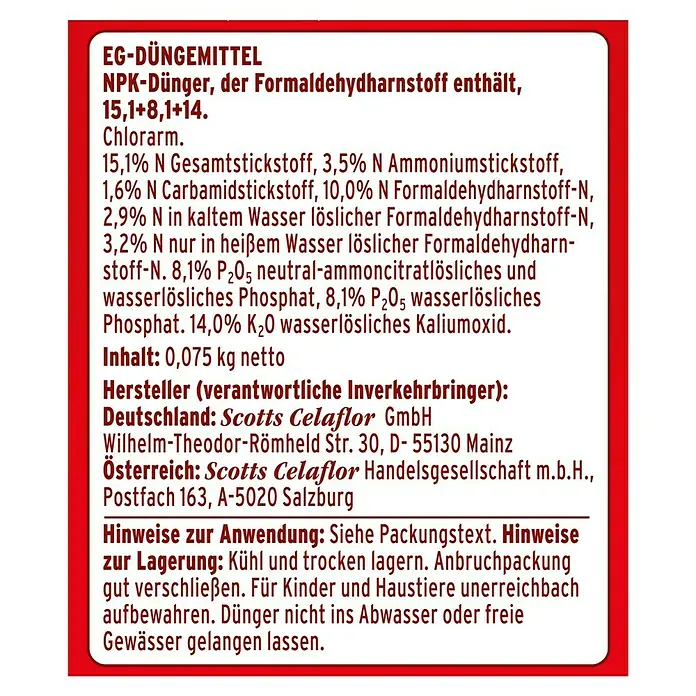 Substral Tomaten-Düngerstäbchen - 10 Stk., Inhalt ausreichend für ca.: 10 Pflanzen - Rückansicht