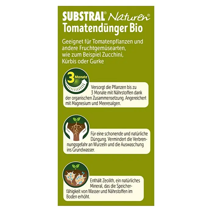 Celaflor Naturen Bio-Tomatendünger - 1,7 kg, Inhalt ausreichend für ca.: 48 Pflanzen - Rückansicht