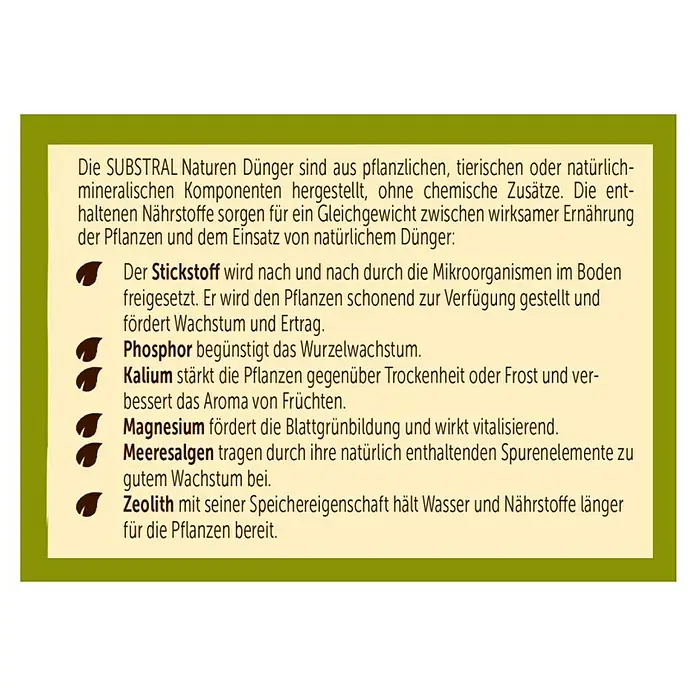 Celaflor Naturen Bio-Tomatendünger - 1,7 kg, Inhalt ausreichend für ca.: 48 Pflanzen - Rückansicht