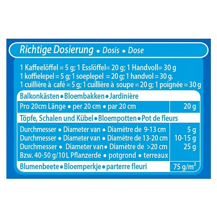 Substral Osmocote Balkonblumendünger - 1,5 kg, Inhalt ausreichend für ca.: 100 Pflanzen - Rückansicht