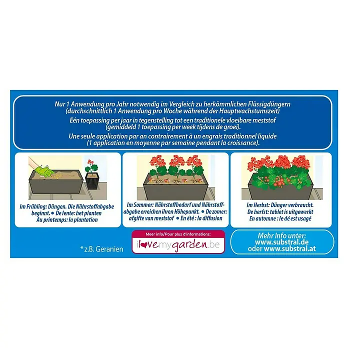 Substral Osmocote Balkonblumendünger - 1,5 kg, Inhalt ausreichend für ca.: 100 Pflanzen - Rückansicht